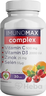 Imunomax Complex (C + D3 + Zinok + Selén)  30 kapsúl