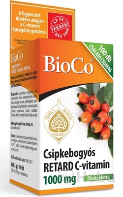 BioCo Vitamín C Retard 1000 mg s plodom šípky  100 tabliet