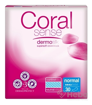 Coral Sense Normal  vložky inkontinenčné, pre ženy, 25 cm, 1x30 ks