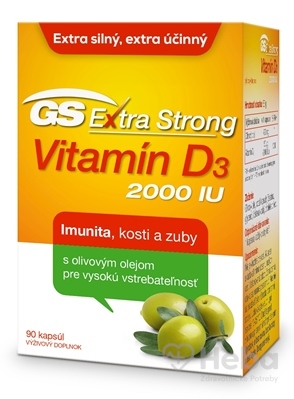 GS Extra Strong Vitamin D3 2000 IU  cps 1x90 ks