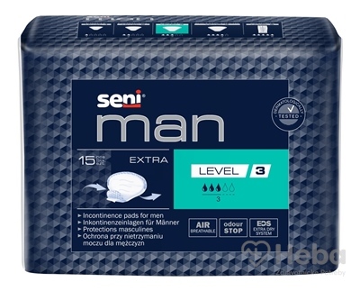 SENI MAN Extra  vložky urologické pre mužov, savosť 450 ml, 1x15 ks