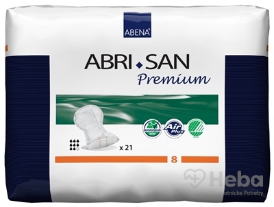ABENA ABRI SAN Premium 8  vkladacie plienky, priedušné, 36x63 cm, savosť 2500 ml 1x21 ks