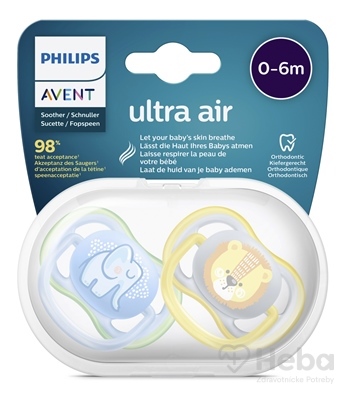 Philips AVENT Cumlík Ultra air pastel 0-6m chlapec 2 ks
