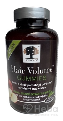 NEW NORDIC Hair Volume vegan gummies  60 pastiliek na cmúľanie / žuvanie
