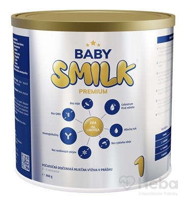 Babysmilk Premium 1  počiatočná dojčenská mliečna výživa v prášku, s Colostrom (0 - 6 mesiacov) 1x900 g