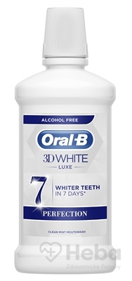 Oral-B 3D White Luxe Perfection ústna voda bez alkoholu  500 ml ústna voda
