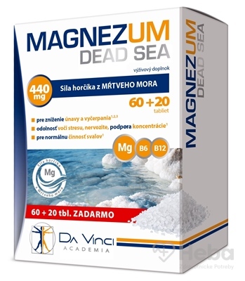 Da Vinci Magnezum Dead sea  80 tabliet (60+20 zadarmo)