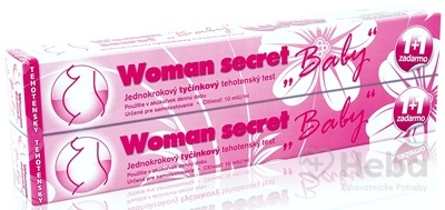 Woman secret BABY tehotenský test  tyčinkový tehotenský test 1+1