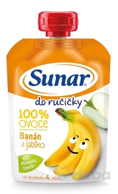 Sunar Do ručičky Banána a jablko  100% ovocia (od ukonč. 4. mesiaca) 1x100 g
