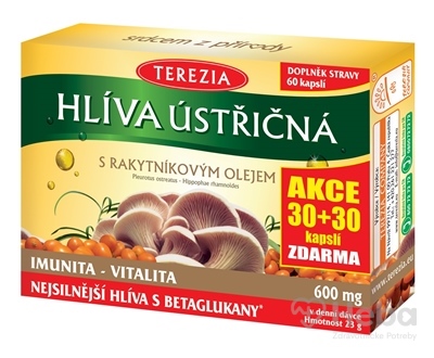 Terezia Hliva Ustricovitá s Rakytníkovým Olejom  AKCIA cps 30+30 zadarmo (60 ks)