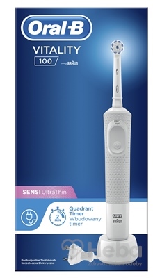 Oral-B Elektrická Zubná Kefka Vitality 100 Sensi UltraThin Biela  1 elektrická zubná kefka