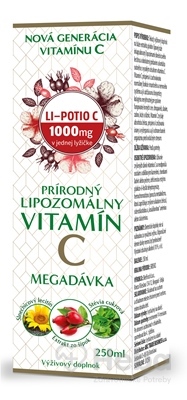 Li-Potio C Lipozomálny Vitamín C  250 ml perorálny roztok