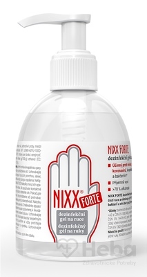 NIXX FORTE dezinfekčný gél na ruky  s dávkovačom 1x250 ml