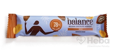 Balance Mliečna Čokoláda  belgická, so sladidlom zo stévie 1x35 g