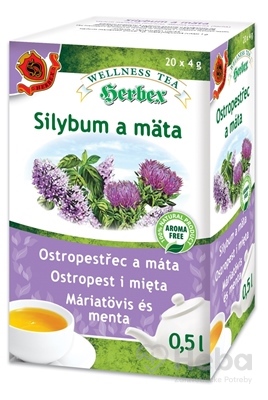 HERBEX Silybum a mäta  bylinná zmes (wellness tea) 20x4 g (80 g)