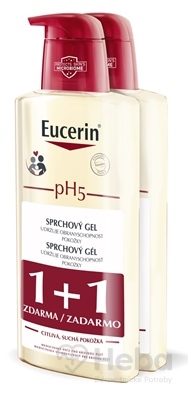 Eucerin pH5 Sprchový gél  citlivá, suchá pokožka 2x400 ml