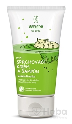 WELEDA 2 v 1 Sprchový krém a šampón, Veselá limetka (150 ml)