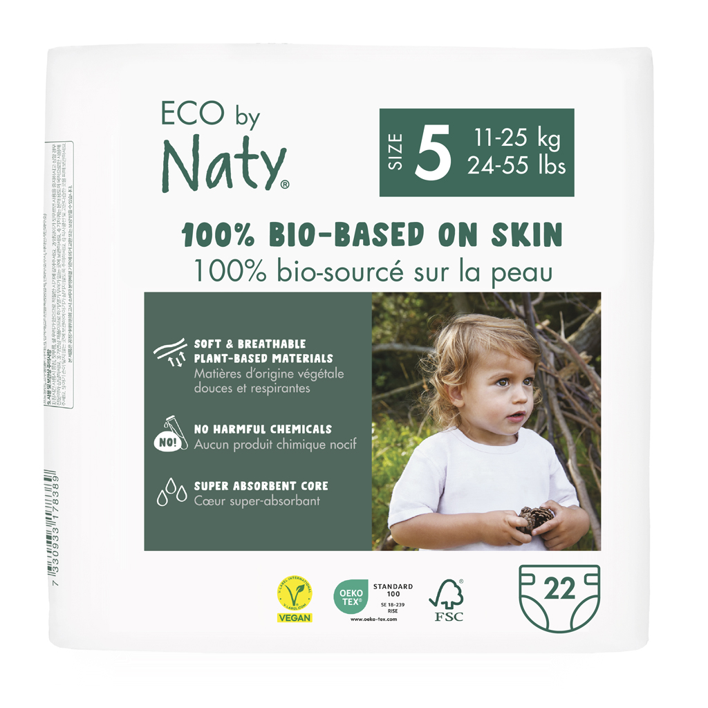 ECO BY NATY Plienky jednorazové 5 (11-25 kg) 22 ks