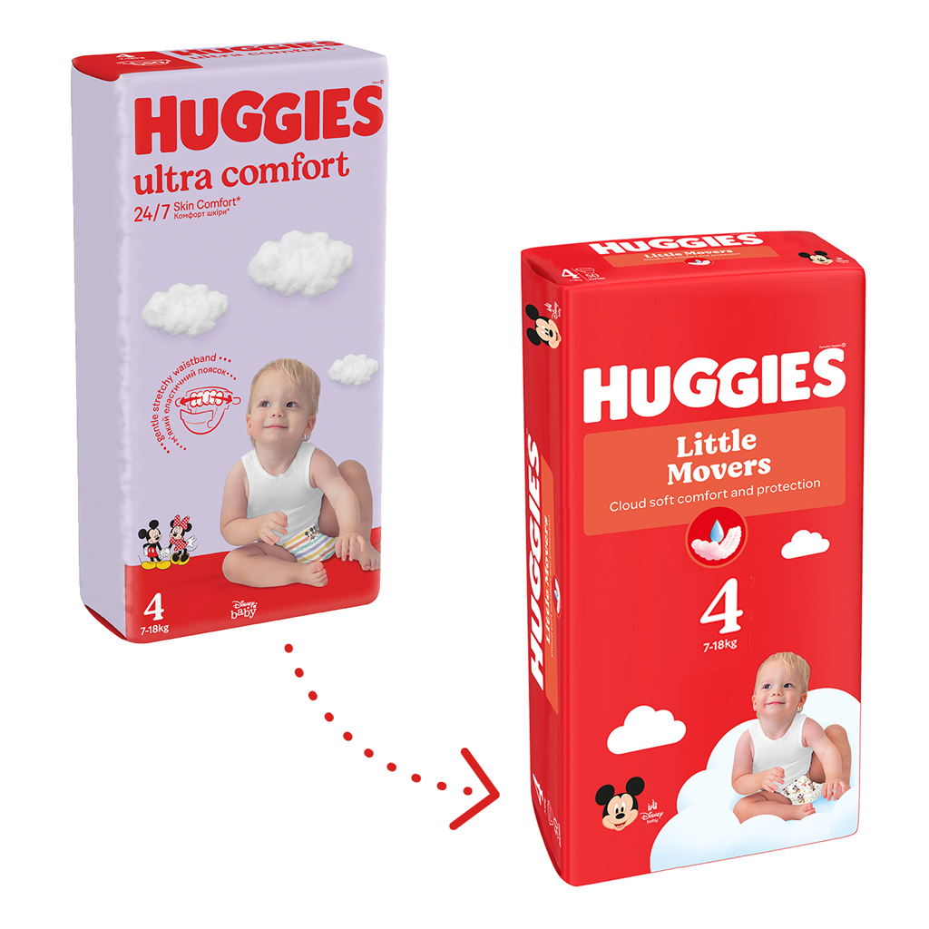 HUGGIES® Ultra Comfort Jumbo Plienky jednorazové 4 (7-18 kg) 50 ks