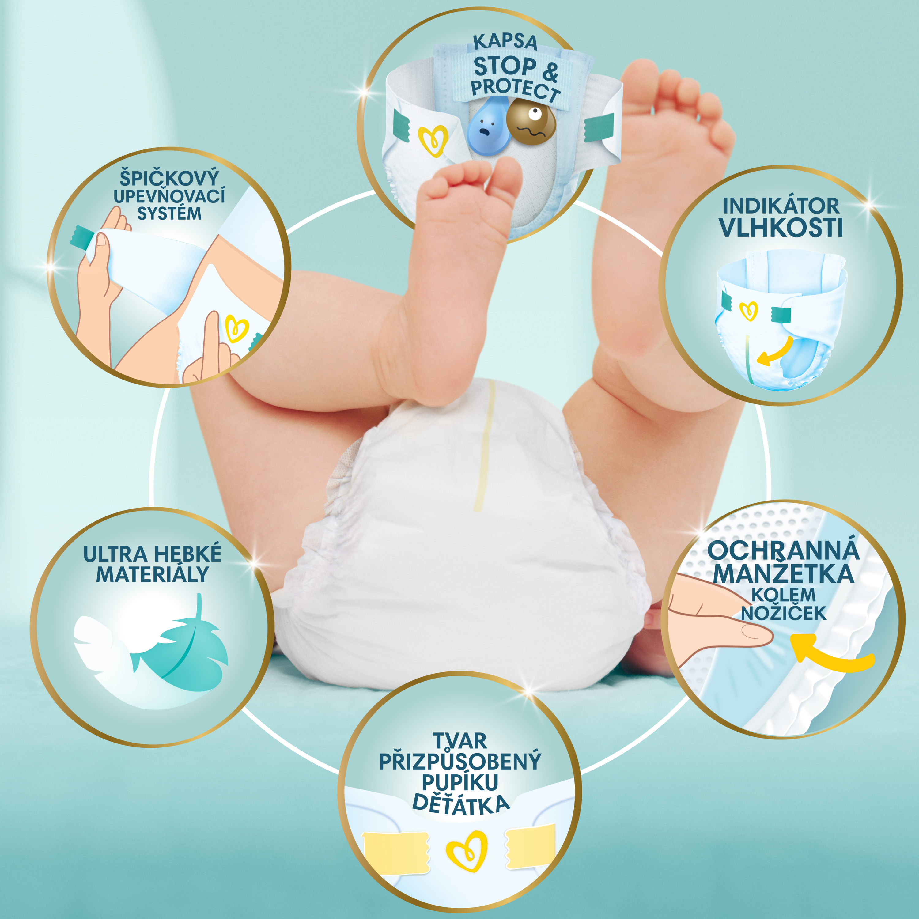 PAMPERS Plienky jednorázové Premium Care veľ. 2 (224 ks) 4-8 kg - mesačné balenie