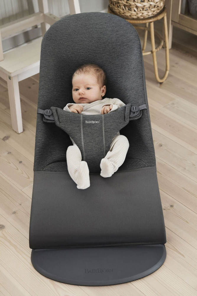 BABYBJÖRN Lehátko Bliss, Charcoal Grey 3D Jersey