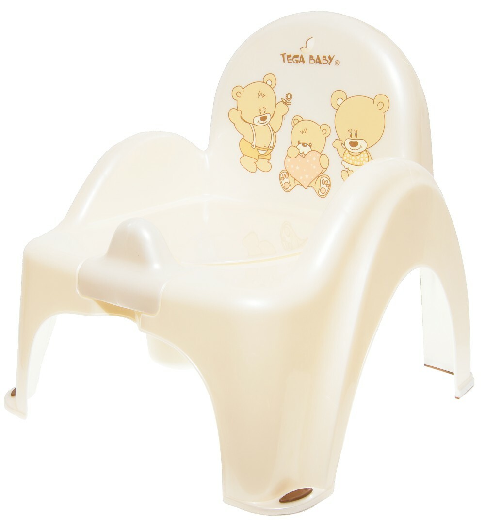TEGA BABY Nočník kresielko Teddy biela perleť