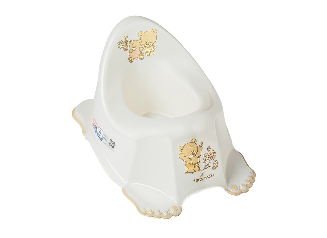TEGA BABY Nočník Teddy biela perleť