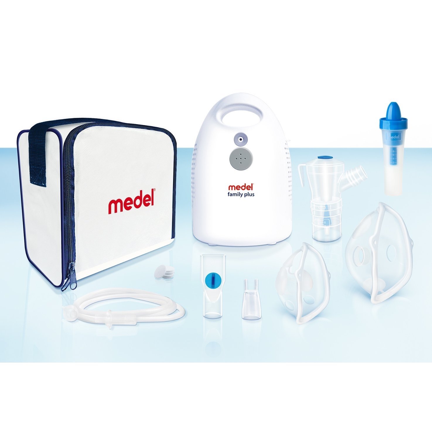 MEDEL FAMILY PLUS & JET RHINO, inhalátor s rozprašovačom na čistenie dutín