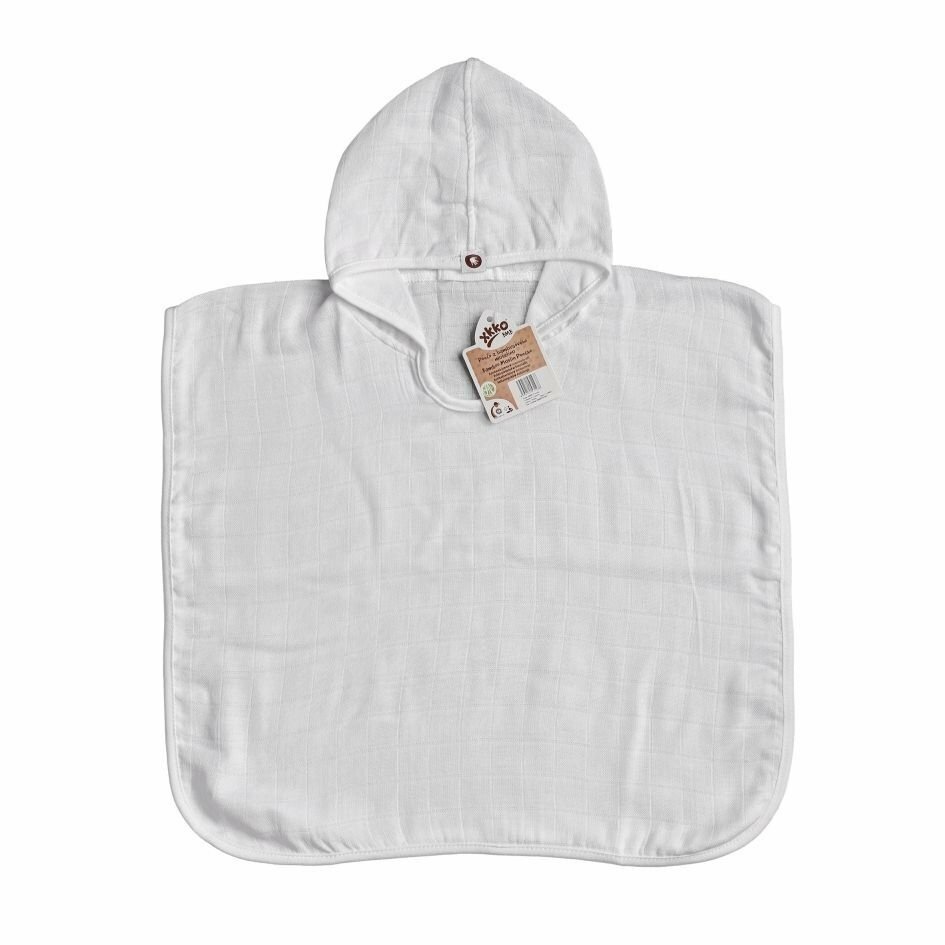 XKKO BMB Colours Bambusové pončo, white, veľ. 1
