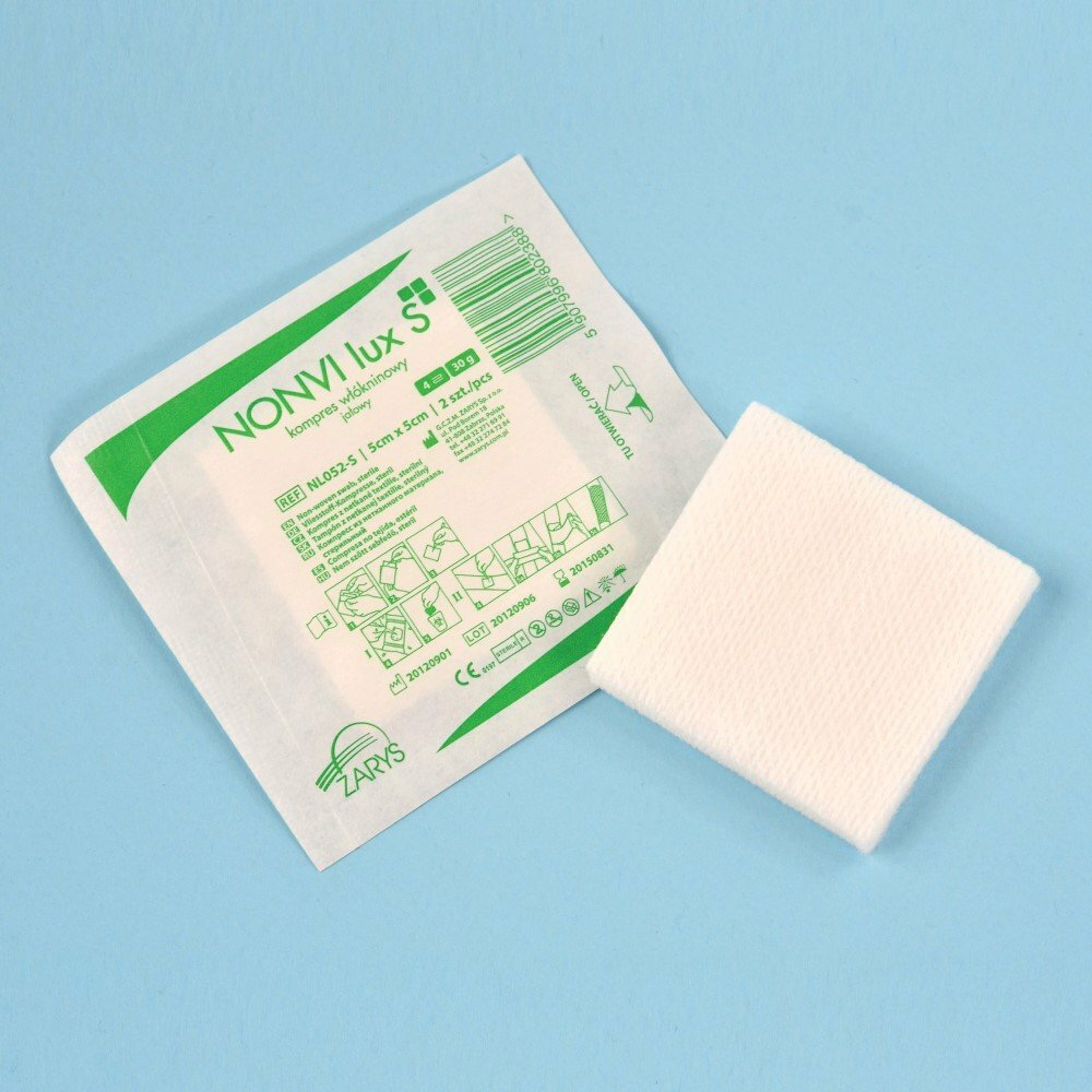 ZARYS NONVI LUX S, Netkaný sterilný obklad, 7,5cm x 7,5cm, 25ks x 2ks
