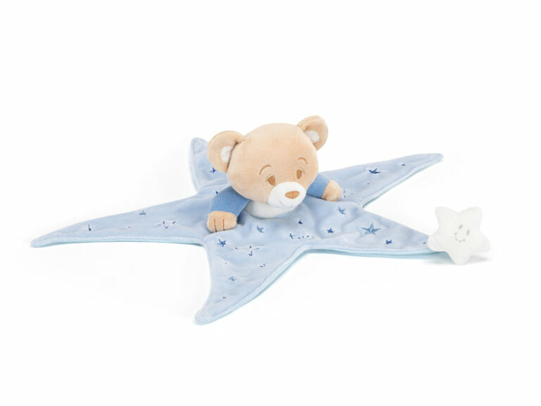 TRUDI BABY STAR- Plyšový maznáčík - Macko - modrý