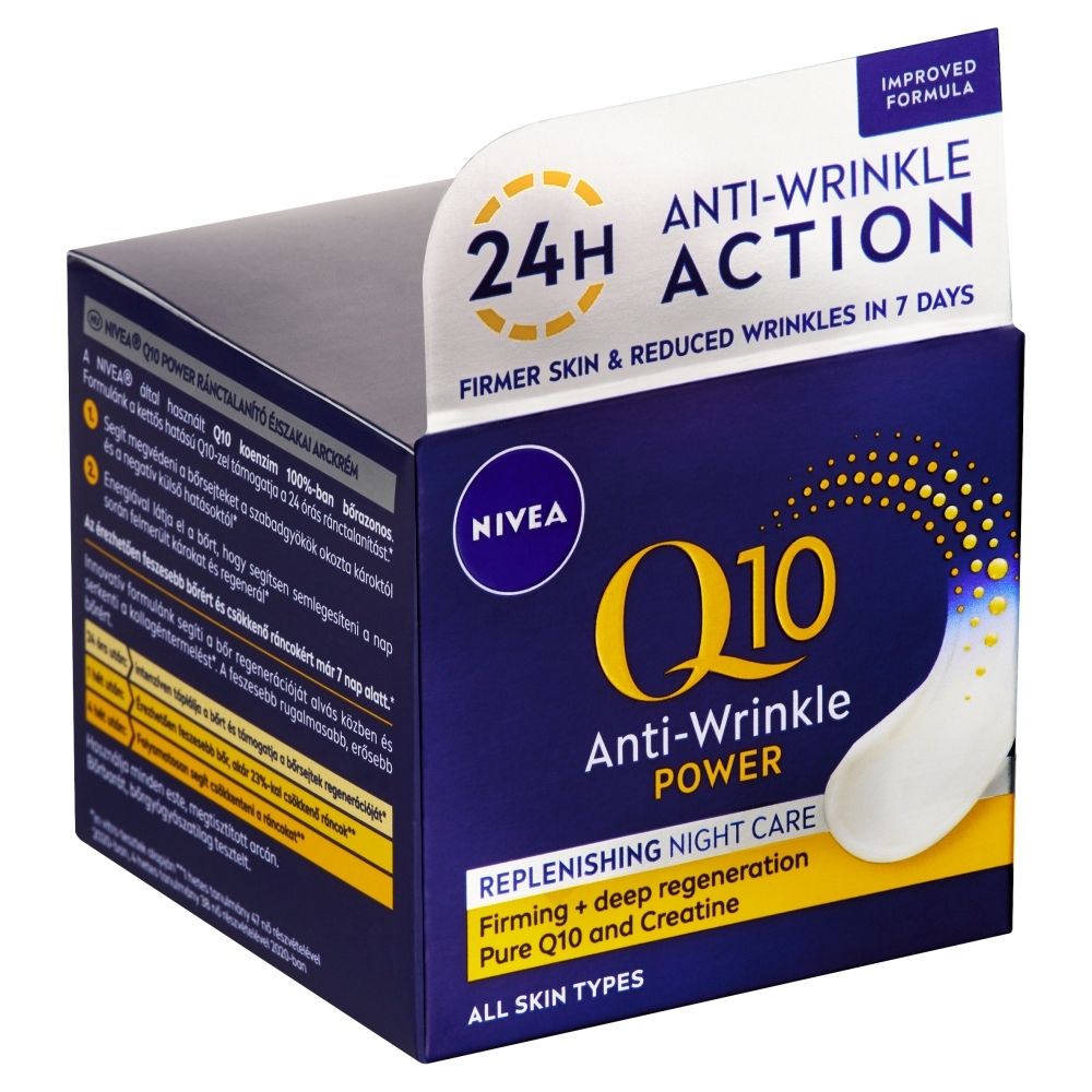 NIVEA Q10 Power Vypĺňajúci nočný krém proti vráskam, 50 ml