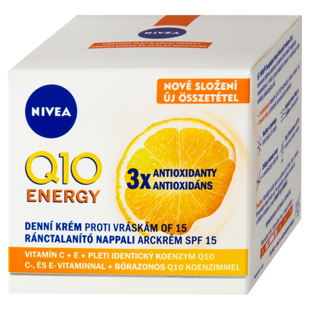 NIVEA Nivea®Q10 Energy Energizujúci denný krém proti vráskam OF 15, 50 ml