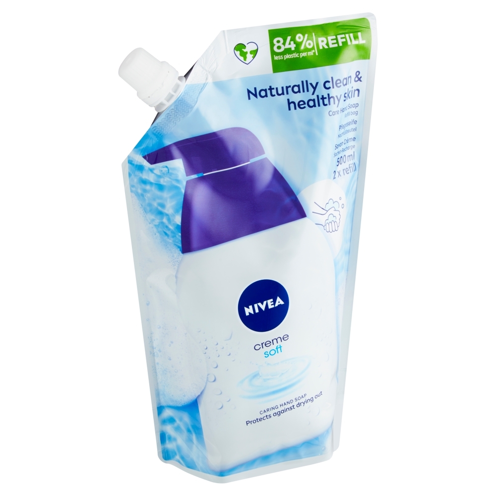 NIVEA Creme Soft Krémové tekuté mydlo náhradná náplň, 500 ml