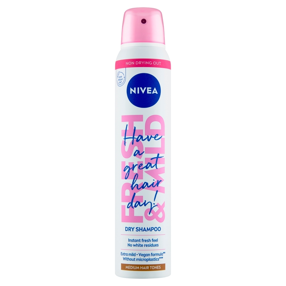 NIVEA Fresh & Mild Suchý šampón pre svetlejší tón vlasov, 200 ml