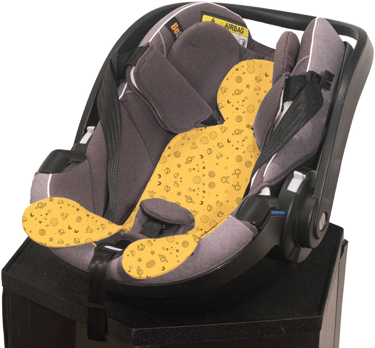 Kuli-Muli Vložka do autosedčky proti poteniu, 0-13 kg, medová-kozmos
