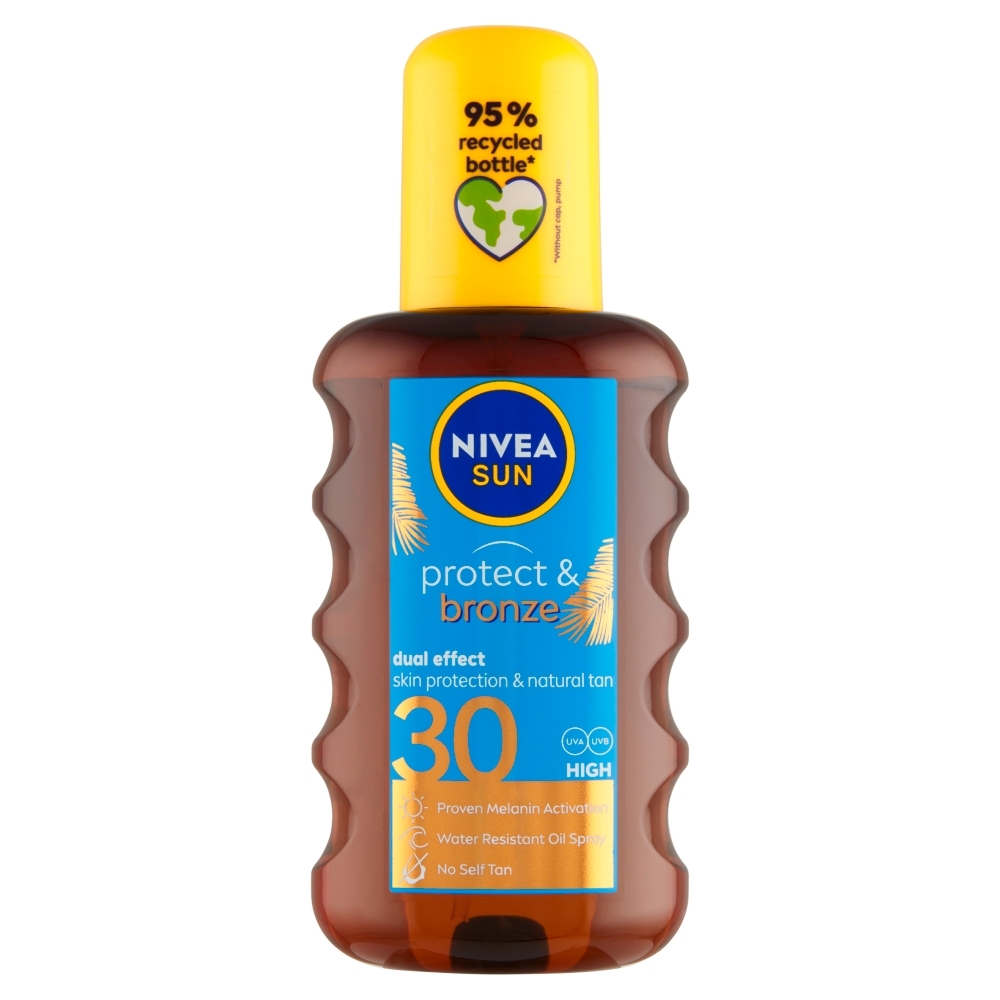 NIVEA Sun Protect & Bronze Olej na opaľovanie v spreji podporujúci zhnednutie OF 30,200 ml