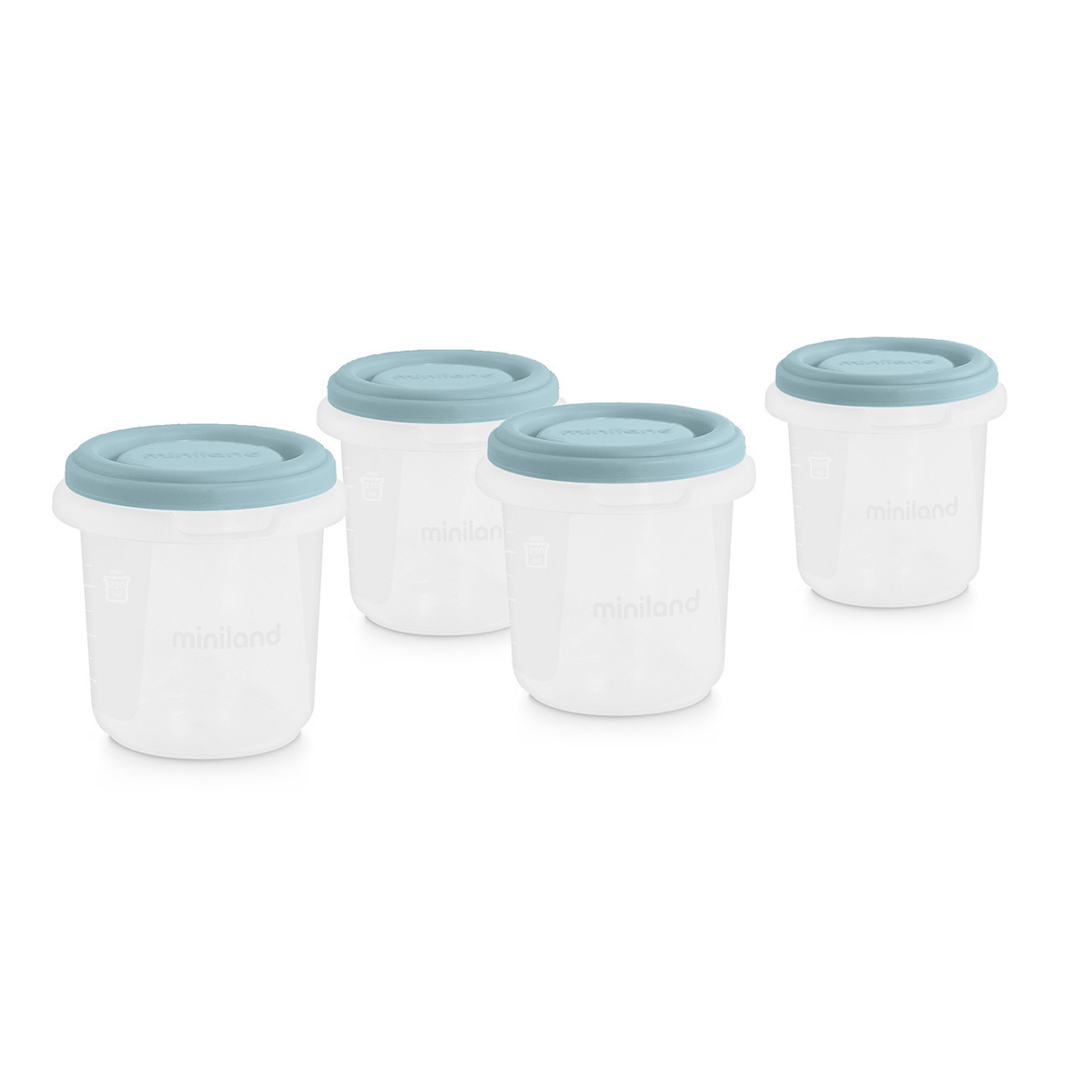 Miniland Nádoby na uskladnenie stravy, Terra, 4x250ml, modré