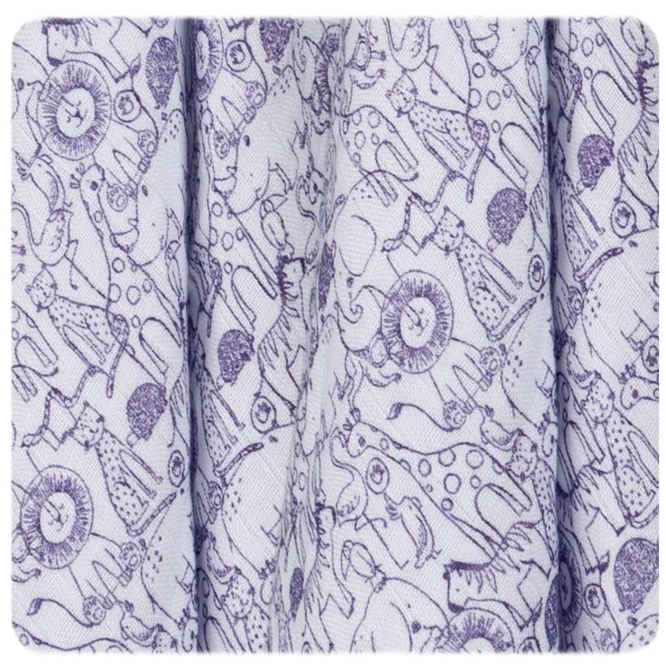 XKKO BMB Bambusová osuška Safari W/Lavender Aura, 90x100