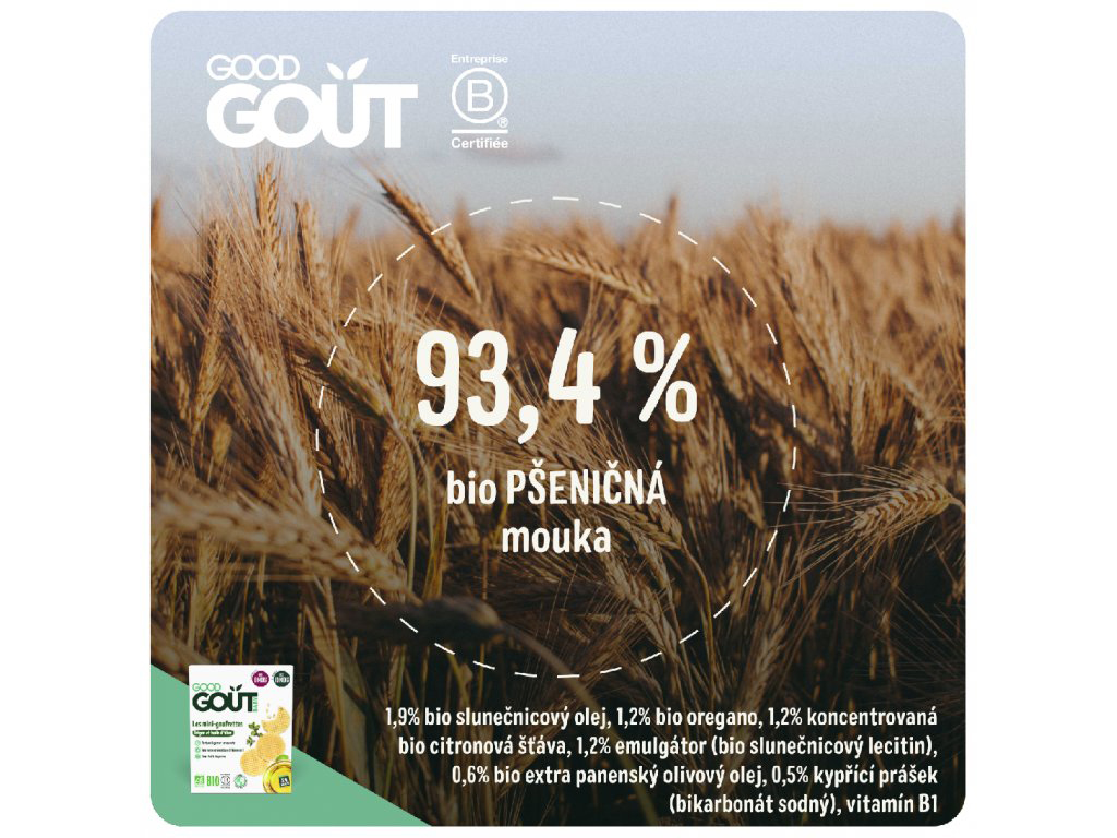 GOOD GOUT BIO Wafle s oreganom a olivovým olejom (24 g), 8m+