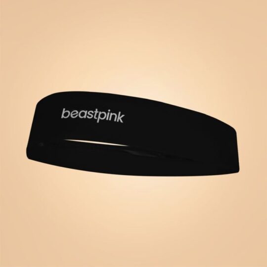 Športová čelenka Black - BeastPink