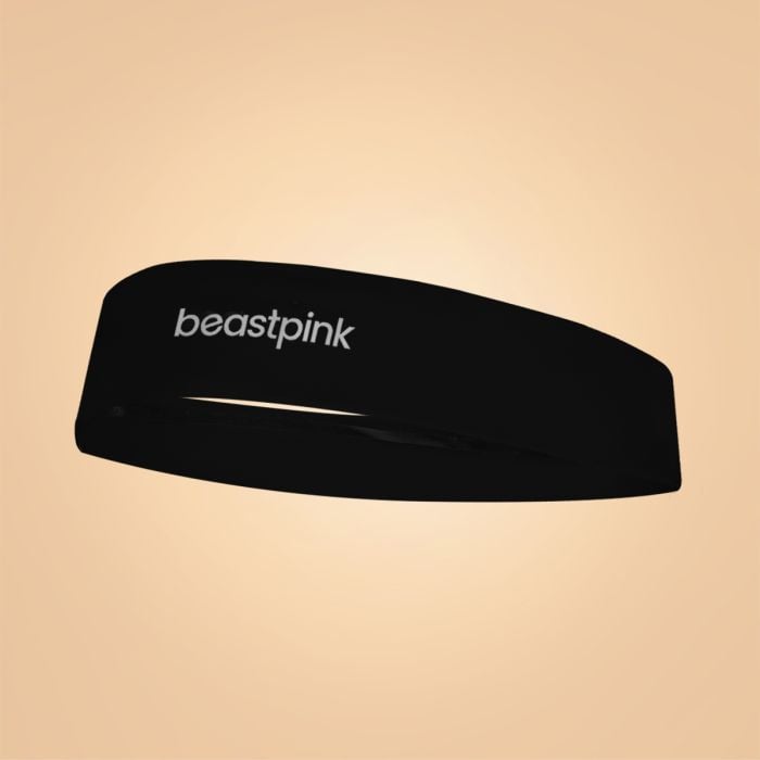 Športová čelenka Black - BeastPink