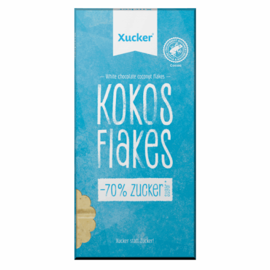 Biela čokoláda s kokosom a vločkami - Xucker