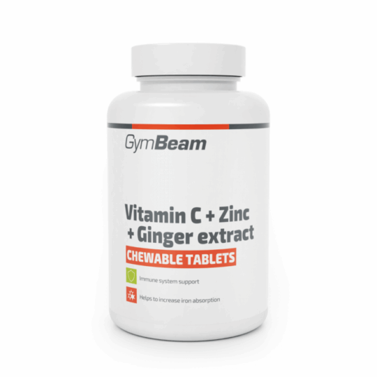 Vitamín C + Zinok + extrakt zo zázvoru tablety na cmúľanie - GymBeam
