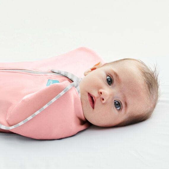 Love To Dream Swaddle UP - Zavinovačka, veľkosť XS, dusty pink, 1  FÁZA, 0-1m, 2,2-3,8kg
