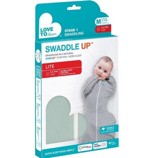 Love To Dream Swaddle UP Lite-Zavinovačka, veľkosť S, olivegreen,  FÁZA 1, 1-3m, 3,5-6kg
