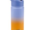SKIP HOP Fľaša so slamkou nerezová Wander - ombré blue, 450ml