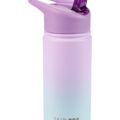 SKIP HOP Fľaša so slamkou nerezová Wander - ombré purple, 450ml