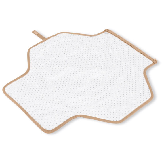SKIP HOP Podložka prebaľovacia cestovná 2v1 Pronto Beige swirl dot