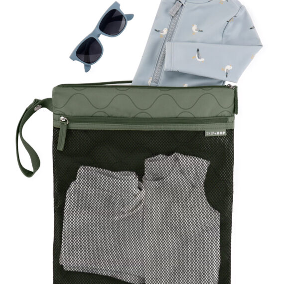 SKIP HOP Vrecko nepremokavé Grab & go Dark sage 30 x 38 cm